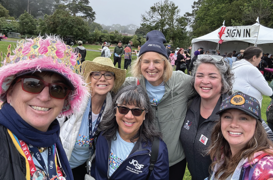 group of UCSF employees at AIDS Walk SF